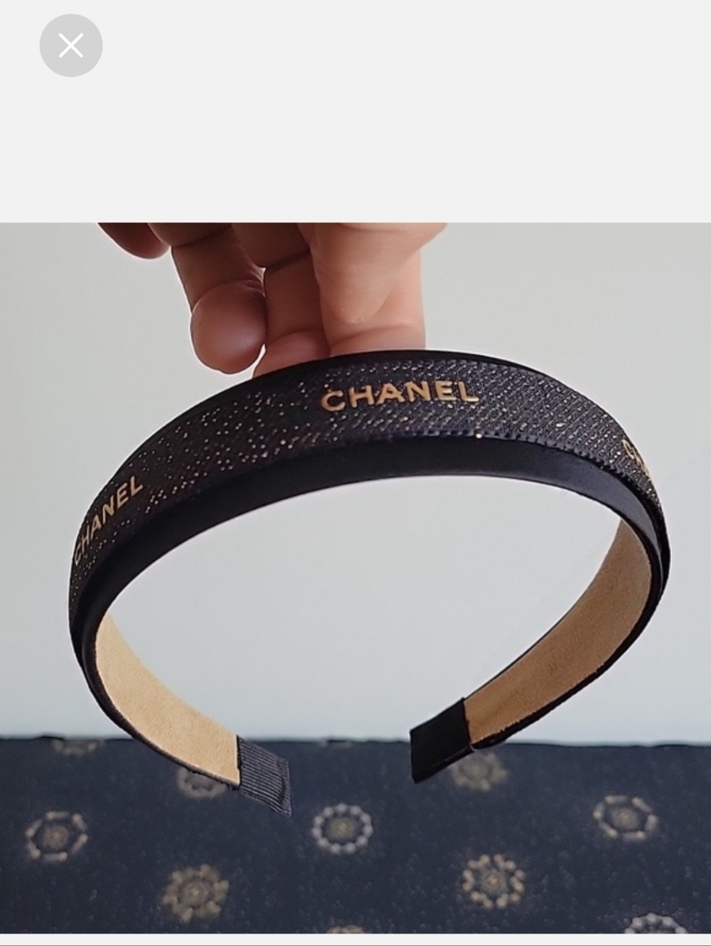 CHANEL Black & Gold Ribbon